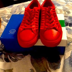 New Tory Burch Red tennis shoes